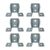 8 Hole, Wing Shaped 90 Degree Connector Bracket for All 1-5/8" Strut Channel, 3 Way Cross Section -  Heavy Duty, Electro-Galvanized