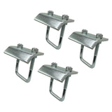 Strut to Beam Clamp with Square U-Bolt and Nuts, 13/16" - 1-5/8" Channel