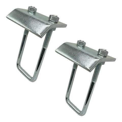 6 Pack Galvanized Square U-Bolts - 6 X 5 3/8 Inch, 3/8-16 Thread With Nuts & Washers