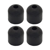 Screw On Black Rubber Bumpers for Shed Doors, Sliding Door & Cabinets - 1" x 1"