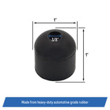 Screw On Black Rubber Bumpers for Shed Doors, Sliding Door & Cabinets - 1" x 1"