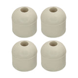 Screw On White Rubber Bumpers for Shed Doors, Sliding Door & Cabinets - 1" x 1"