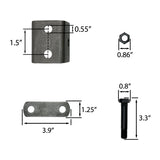 Single Axle Trailer Double Eye Leaf Spring Suspension Hanger Kit - 3,500-7,000 lbs