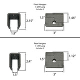 Single Axle Trailer Double Eye Leaf Spring Suspension Hanger Kit - 3,500-7,000 lbs