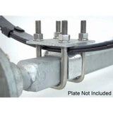 Square U Bolt with Hardware for Boat Trailer, Galvanized Steel, Zinc Coated - Multiple Sizes