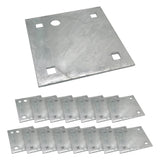 Stationary & Floating Dock Backer Plates, 5" x 5" - 7/16" Holes - Heavy-Duty Galvanized Steel