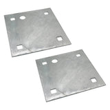 Stationary & Floating Dock Backer Plates, 5" x 5" - 7/16" Holes - Heavy-Duty Galvanized Steel