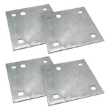 Stationary & Floating Dock Backer Plates, 5" x 5" - 7/16" Holes - Heavy-Duty Galvanized Steel