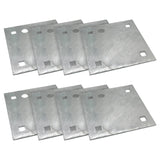 Stationary & Floating Dock Backer Plates, 5" x 5" - 7/16" Holes - Heavy-Duty Galvanized Steel