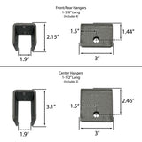 Tandem Axle Trailer Double Eye Leaf Spring Suspension Hanger Kit - 2,000-7,000 lbs