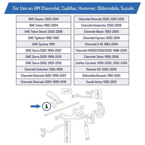 Torsion Bar Adjuster Bolts 11612276 for Silverado, Suburban, Avalanche ...