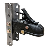 Trailer Coupler with 5-Position Adjustable Channel Bracket - 2-5/16" Ball - 15,000 lbs - Channel-Mount Coupler 