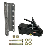 Trailer Coupler with 5-Position Adjustable Channel Bracket - 2-5/16" Ball - 15,000 lbs - Channel-Mount Coupler 