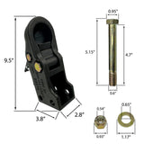 Trailer Coupler with 5-Position Adjustable Channel Bracket - 2-5/16" Ball - 15,000 lbs - Channel-Mount Coupler 