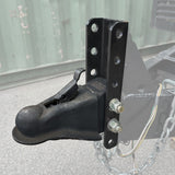 Trailer Coupler with 5-Position Adjustable Channel Bracket - 2" Ball - 8,000 lbs - Channel-Mount Coupler