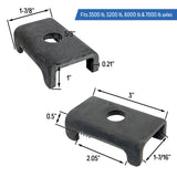 Trailer Axle Spring Perch Seats 2" Square Tube Mount Pad, Steel Weld On, 3500, 5200, 6000 & 7000 lb