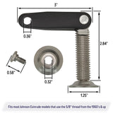Transom Clamp Screw & Handle Assembly for Johnson Evinrude Outboard BRP/OMC - 0433675, 0388347