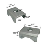 U Bolt Mounting & Plate Kit for 2,200 lb Trailer Axle with 1-3/4" Round Tube Diameter, Galvanized Zinc
