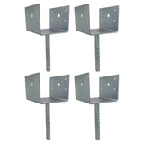 U Shaped 6x6 Deck Post Concrete Anchor Spike, Fence Post Base, Zinc Plated