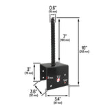 U Shaped 4x4 Deck Post Concrete Anchor Spike, Fence Post Base, Black Powder Coated