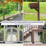 U Shaped 4x4 Deck Post Concrete Anchor Spike, Fence Post Base, Black Powder Coated