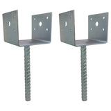 U Shaped 4x4 Deck Post Concrete Anchor Spike, Fence Post Base, Zinc Plated