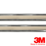 Vintage Style 5/8" Beige & Chrome Side Body Trim Molding - Automotive Authority