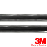 Vintage Style 5/8" Black & Chrome Side Body Trim Molding - Formed Pointed Ends - Automotive Authority