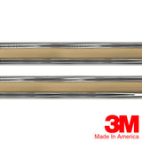 Vintage Style 5/8" Buckskin & Chrome Side Body Trim Molding - Formed Pointed Ends - Automotive Authority
