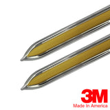 Vintage Style 5/8" Gold & Chrome Side Body Trim Molding - Formed Pointed Ends - Automotive Authority