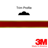 Vintage Style 5/8" Gold & Chrome Side Body Trim Molding - Automotive Authority