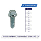 Valley Pan Cover Flange Bolts Replacement for LS Engines 1999-2014, Gen III & IV - LS1, LS2, LS3, LSX, LQ4, LR4 (11 Pack)