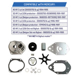 Kit de turbine de pompe à eau pour Mercury 40 50 55 60 HP - 46-812966A11, 46-812966A12