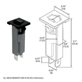 3A-20A W Type Thermal Circuit Breaker Fuse, Quick Connect, Snap-In - W28-XQ1A