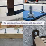 Wedge Anchor Bolt Fasteners for Concrete, Cement, Brick - Zinc-Plated