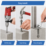 Wedge Anchor Bolt Fasteners for Concrete, Cement, Brick - Zinc-Plated