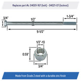 Wheel Axle Bolt Set 1/2-13 x 9-1/2" for SCAG Turf Tiger Cubs - 04001-167, 04021-07