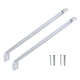 White Wire Shelving Support Bracket for 12" & 16" Deep Shelves with Anchors & Screws, Replacement for ClosetMaid