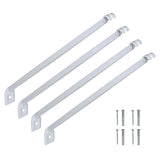 White Wire Shelving Support Bracket for 12" & 16" Deep Shelves with Anchors & Screws, Replacement for ClosetMaid