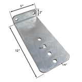 12" Galvanized L-Type Boat Trailer Bunk Bracket, Heavy Duty