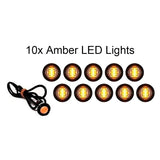 Amber 1" LED Clearance Marker Trailer Marker Signal Light - Yellow - Automotive Authority