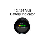 12V 12 Volt Marine Trolling Motor Battery Indicator Power Meter-  2" Round - Automotive Authority