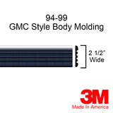 1994-1999 GMC Yukon Side Body Trim Molding 2.5" Wide - Automotive Authority