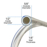 1/2" Heavy Duty Braided PVC Tubing Reinforced Hose, Non-Toxic for RV Pressurized Hot Water Line