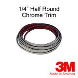 1/4'' Chrome Half Round Trim Molding - Automotive Authority