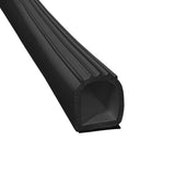 1" D-Seal Noir EPDM Adhésif Robuste RV Coulissant 7/8" L x 1" H