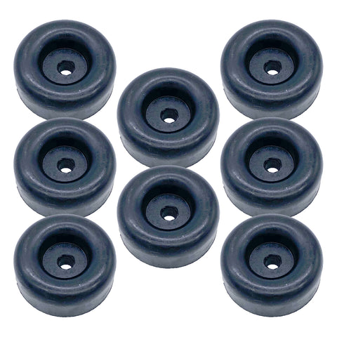 RAParts 10-Pack Black Cargo Trailer Door Rubber Bumper Stops - 2.5" Round Replacement Guards
