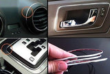 SILVER MICRO TRIM DASH GAUGES STEREO SPEAKERS CONSOLE DIY CHROME TRIM 4mm - Automotive Authority