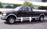 1997-1998 Ford Pickup Truck Chrome/Black Side Body Trim Molding 2.5" Wide - Automotive Authority