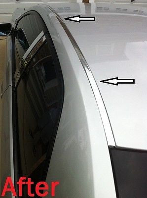 Chrome Front & Back Roof Trim Molding For Chrysler - 2-Piece Set With 5-Year Warranty